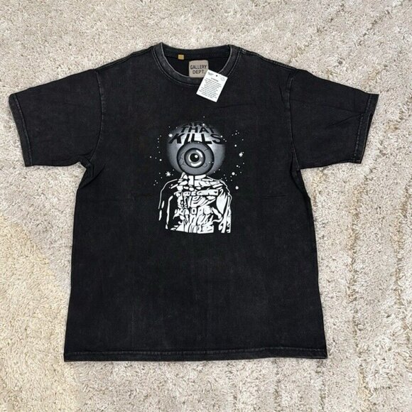 Gallery Dept Art That Kills Eyeball Washed Black T-Shirt For Men Size Large